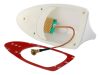 Antenne radio aileron de requin - blanche - A13019W / 58540WT