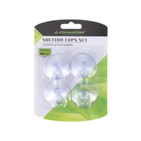   4db-os átlátszó tapadókorongból álló készlet horgokkal 