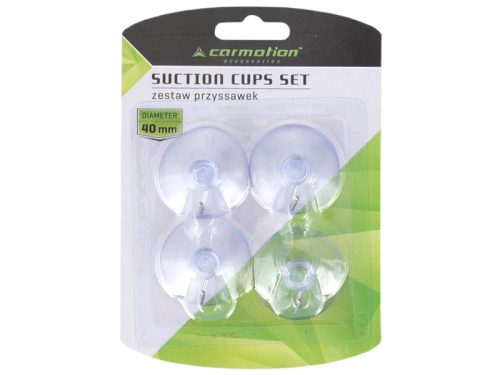 4db-os átlátszó tapadókorongból álló készlet horgokkal 