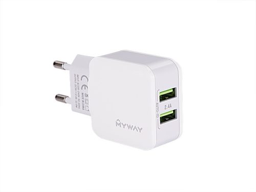 Hálózati töltő 2 USB 2.4A
