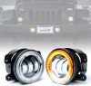 E jellel ellátott LED-es nappali menetfény és ködlámpa szett – 100 mm, 12V, index funkcióval