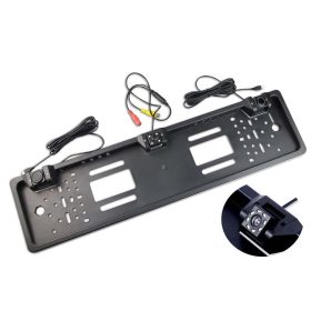   CA-BG482-2 Caméra de recul 8 LED intégrée au cadre de plaque d'immatriculation + 2 capteurs de recul 