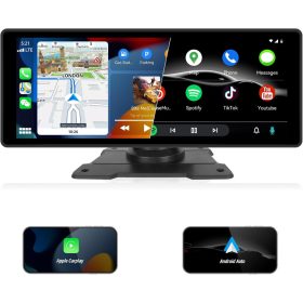    10.26 Hüvelykes hordozható Magyar nyelvű Android Autó és CarPlay Multimédia rendszer 350°-os kamerával - 12V