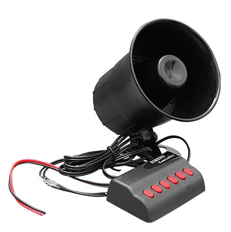  77018 Sirène sonore animale à 6 sons 12V - cheval, chien, vache, coq, mouton, chat