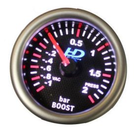 Manomètre turbo LED7707BK avec cadran noir