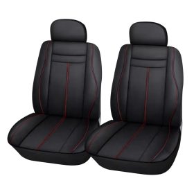   2db-os Műbőr üléshuzat - Légzsákos / fekete-piros 80150