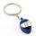 W16362-11BL Porte-clés casque moto métal - bleu