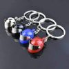 W16362-11R Porte-clés casque moto métal - rouge