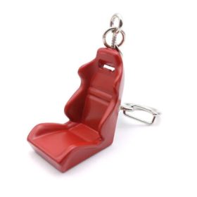 W16362-10R Porte-clés en métal pour siège sport - rouge