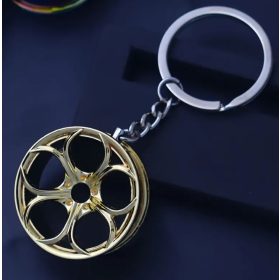 W16362-2G Porte-clés à rebord en métal - doré