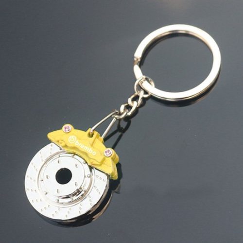 80339 W16362-6Y Porte-clés en forme de disque de frein avec étrier de frein - jaune