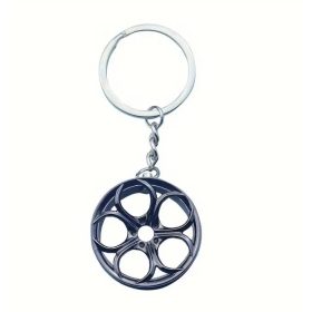 W16362-2BK Porte-clés à jante en métal - noir