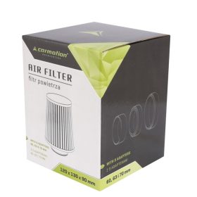 Filtre à air 120x130x90mm, rouge, adaptateurs : 60,63,70 mm