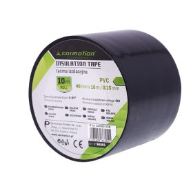 Ruban isolant PVC 0,15 mm x 48 mm x 10 m, noir, 1 pièce.