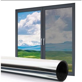   Fenêtre, Film assombrissant pour verre MIROIR ARGENT - 50X300cm W03244-1