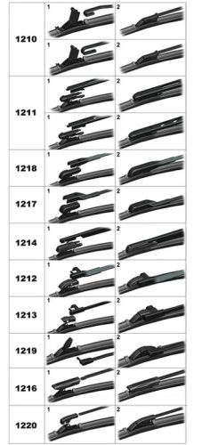 MULTI Ablaktörlő lapát 16 colos (400mm) +9db adapter - darabos