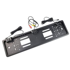   Caméra de recul avec 8 LED + 2 capteurs de recul intégrés au cadre de plaque d'immatriculation 