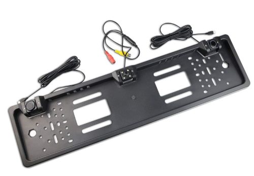 Caméra de recul avec 8 LED + 2 capteurs de recul intégrés au cadre de plaque d'immatriculation 