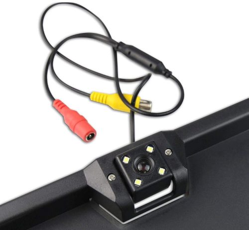 Caméra de recul avec 8 LED + 2 capteurs de recul intégrés au cadre de plaque d'immatriculation 
