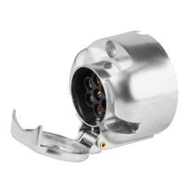Prise de remorque pour remorques 7 broches, aluminium 12/24V