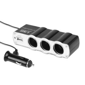 Distributeur allume-cigare 3 voies + 1 USB 12/24V