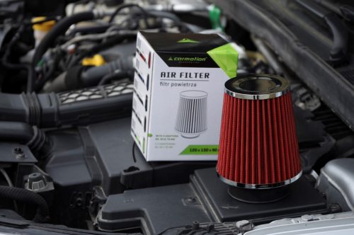 Filtre à air 155x130x120mm, rouge, adaptateurs : 60,63,70 mm