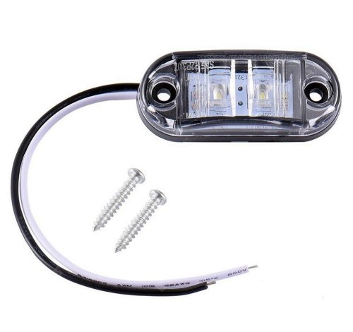 25002 Indicateur de largeur-indicateur de position à 2 LED - Signal E - blanc - 12-24V