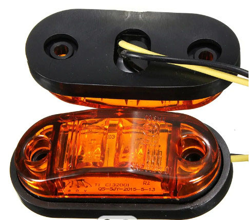 Indicateur de position indicateur de largeur à 2 LED - Signal E - jaune - 12-24V