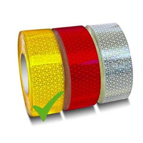   36107 Bande réfléchissante - marquée "E" - jaune - 45m*5cm 