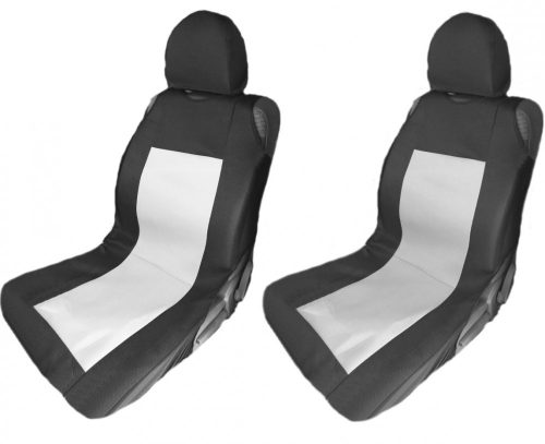 Pack de 2 housses de siège avant épais tricot noir gris