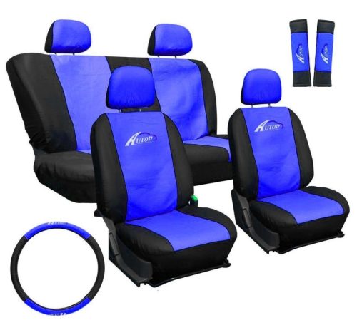 Univerzális 11 részes üléshuzat szett - kék-fekete UL-AG23001BBL