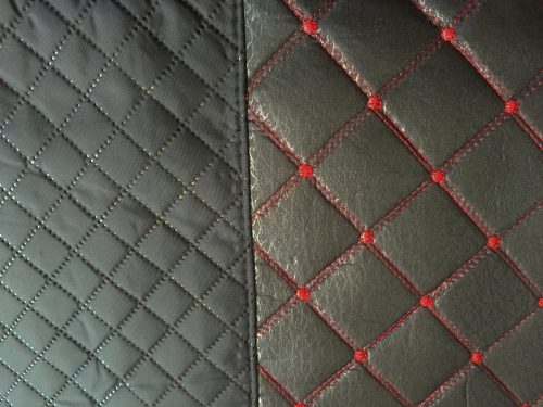 Pack de housses de siège matelassées universelles noires rouges 