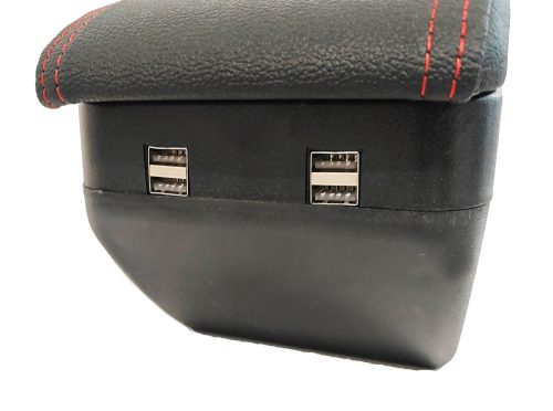 Coude universel en cuir artificiel effet usine - 4USB-S - largeur de console réglable