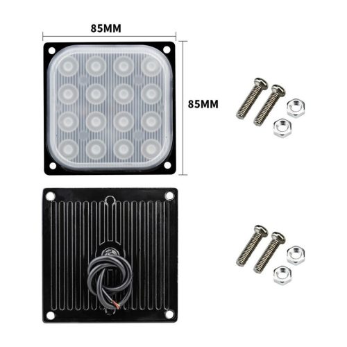 Stroboscope carré 16 LED - E-signal - 12-24V IPX4 Etanche