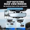 11166 W15311 Support de téléphone rotatif à 360 degrés pour montage sur rétroviseur