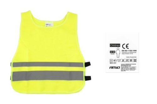 GILET DE VISIBILITÉ POUR ENFANT, JAUNE 