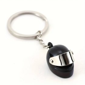 W16362-11 Porte-clés casque moto métal - noir