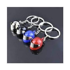 W16362-11 Porte-clés casque moto métal - noir