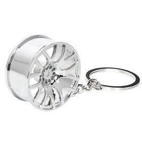 W16362-2 Porte-clés à jante en métal - argent