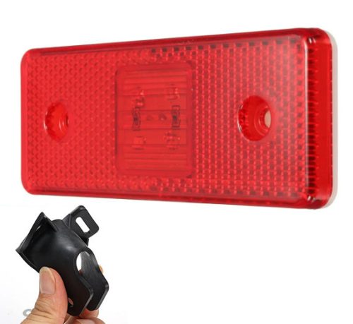 Indicateur de largeur 6 LED avec support - rouge 12-24V - marquage E