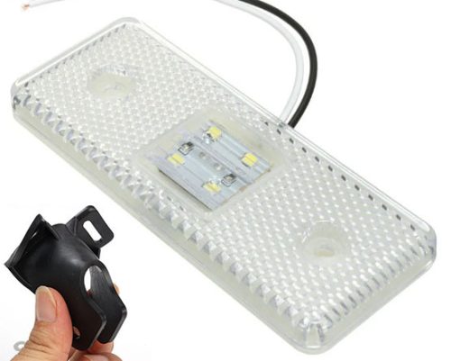 Indicateur de largeur 6 LED avec support - blanc 12-24V - marquage E