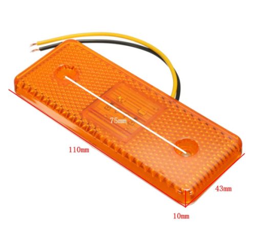 Indicateur de largeur 6 LED avec support - blanc 12-24V - marquage E