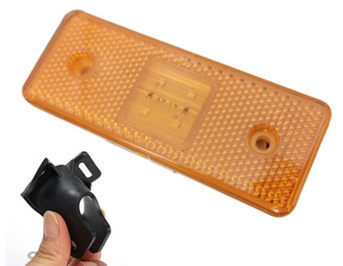 Indicateur de largeur 6 LED avec support - jaune 12-24V - marqué E
