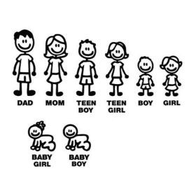 Ensemble d'autocollants familiaux 25*20cm